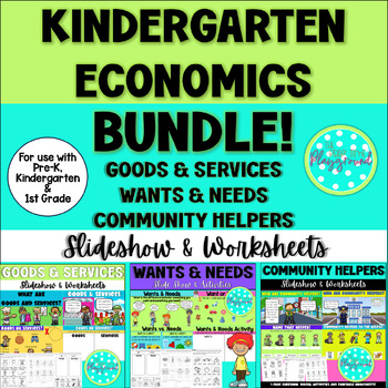 Preview of Kindergarten Economics Bundle-Digital and Printable-For Use with Google Slides™