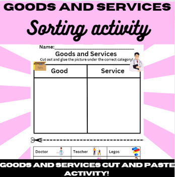 Preview of Goods and Services Word  (cut and paste activity)