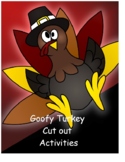 Goofy Turkey Cut Out and Color Activity
