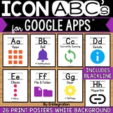 Google Alphabet Cards with Printed Letters & White Background