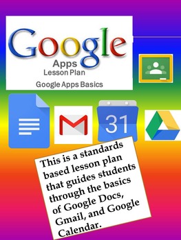 Preview of Google Apps Basics Standards Based Lesson Plan with Worksheet, and PowerPoint