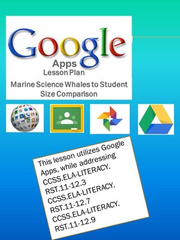 Preview of Google Apps Whale to Student Size Comparison-Common Core Standards Based