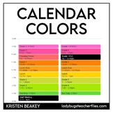 Google Calendar Color Swatches