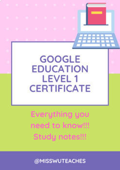 Preview of Google Certified Educator Level 1 Study Guide