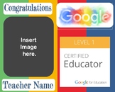 Google Certified Educator Recognition