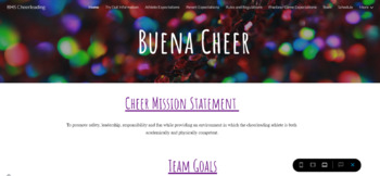 Preview of Google Cheer Site Template
