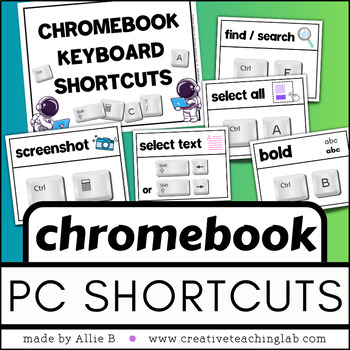 Preview of Google Chromebook PC Shortcuts and Cheat Sheet for Computer Lab