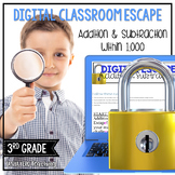 3rd Grade Addition and Subtraction Math Digital Escape Room