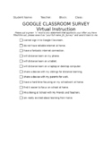 Fillable Google Classroom Questionnaire, Distance Learning