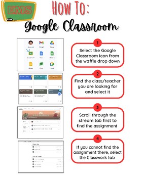 Preview of Google Classroom Parent Guide