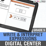 Google Classroom Activities | 5th Grade Write & Interpret 