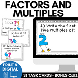 Factors and Multiples Digital Task Cards