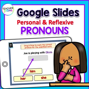 Preview of Google Slides 1st & 2nd Grade PERSONAL & REFLEXIVE PRONOUNS