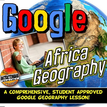 Preview of Africa Physical Geography Lesson Set, Map Activity, & Quiz Google Classroom
