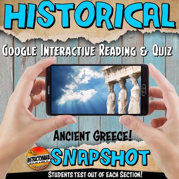 Preview of Ancient Greece Google Apps Digital Notebook Interactive Reading & QUIZ