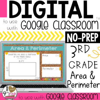 Preview of Distance Learning Google Classroom Area and Perimeter