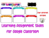 Google Classroom Assignment Tabs and Pages for Distant Learning