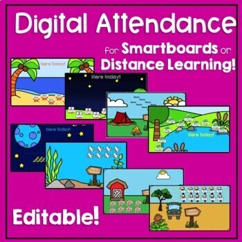 Preview of Google Classroom Attendance | Seesaw Attendance | Distance Learning Resources 