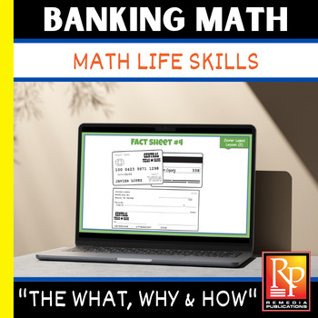 Preview of BANK ACCOUNT MATH Life Skills Activities- Money, Debit Cards - Digital Resource