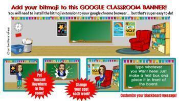 Preview of Google Classroom Banner- Add your BITMOJI