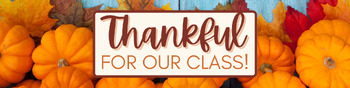 Preview of Google Classroom Banner (Header)-Thanksgiving