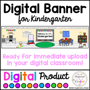 Preview of Banner (Header) For Google Classroom™ | Kindergarten | Distance Learning