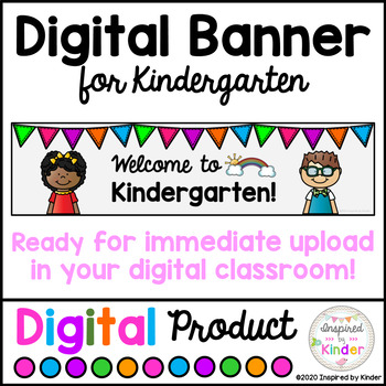 Preview of Free Banner (Header) For Google Classroom™ | Kindergarten | Distance Learning