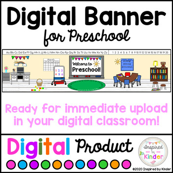 Preview of Banner (Header) For Google Classroom™ | Preschool | Distance Learning