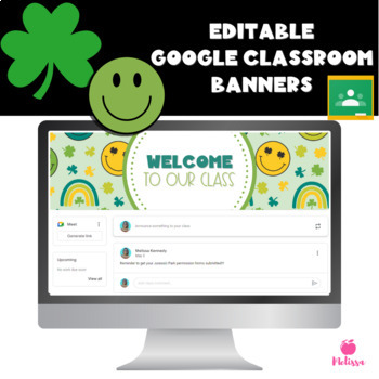 Preview of Google Classroom Banners | St. Patrick's Day Google 