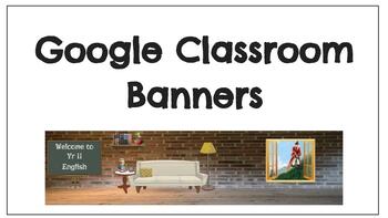 Preview of Google Classroom Banners (editable)