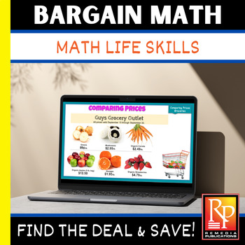 Preview of BARGAIN MATH & CONSUMER MATH: Shopping Word Problems - Digital Resource