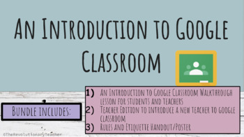 Preview of Google Classroom Bundle (Teacher and Student WalkThrough)