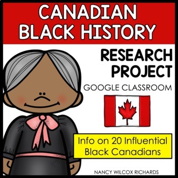 Preview of Google Classroom Canadian Black History Research Project Distance Learning