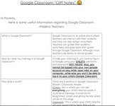 Google Classroom "Cliff Notes" For Parents & Students Duri