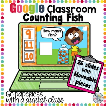 Preview of Google Classroom Counting Sets, and Counting on From 10 Distance Learning