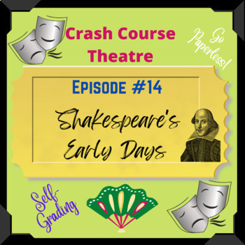 Preview of Google Classroom - Crash Course Theater Episode 14 - Shakespeare's Early Days