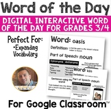 DIGITAL Word of the Day for Google Classroom: Grades 3/4