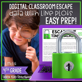 Preview of 4th Grade Math Digital Escape Room 4.MD.4 Line Plots