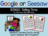 Google Classroom or Seesaw Digital Telling Time Bingo! {Di
