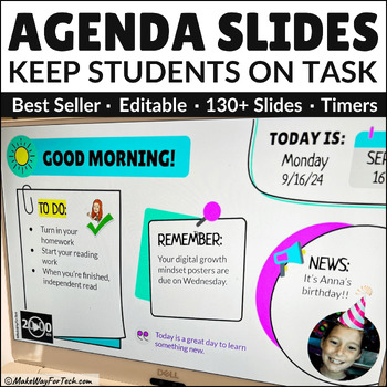 Editable Daily Agenda Google Slides Templates With Timers Assignment Slides