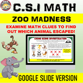 Google Classroom Distance Learning CSI Math. Zoo Madness, 