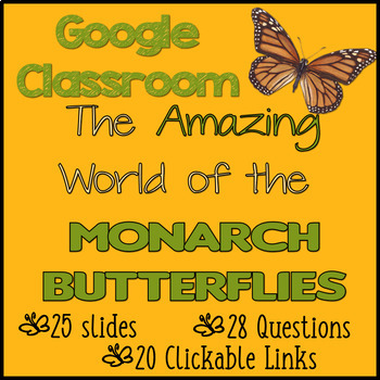 Preview of Google Classroom Distance Learning - Metamorphosis of the Monarch Butterfly
