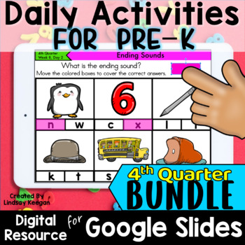 Preview of Google Classroom PreK Activities 4th Quarter BUNDLE