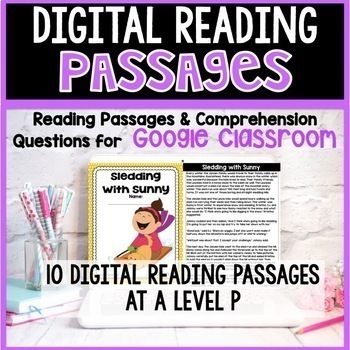 Preview of Google Classroom Distance Learning Reading