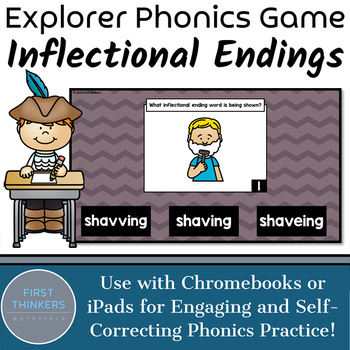 Preview of Inflectional Endings Google Slides PowerPoint Phonics Game