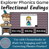 Inflectional Endings Google Slides PowerPoint Phonics Game