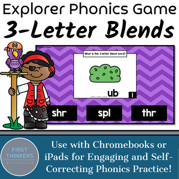 Preview of 3 Letter Blends Digital Phonics Games Google Slides PowerPoint Trigraphs