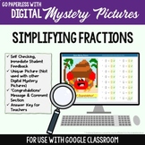 Google Classroom Distance Learning Simplify Fractions Acti