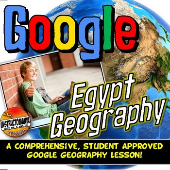 Preview of Ancient Egypt Geography Lesson Set, Map Activity, & Quiz Google Classroom