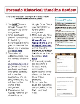 Preview of Google Classroom Forensics Historical Timeline Review Part 1